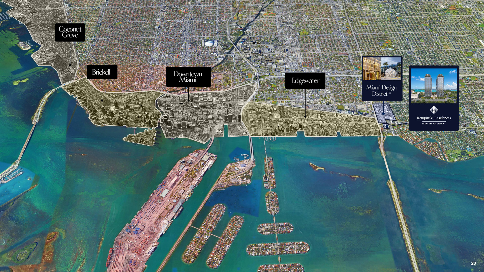 Design District, Midtown, Wynwood, Edgewater, Downtown
